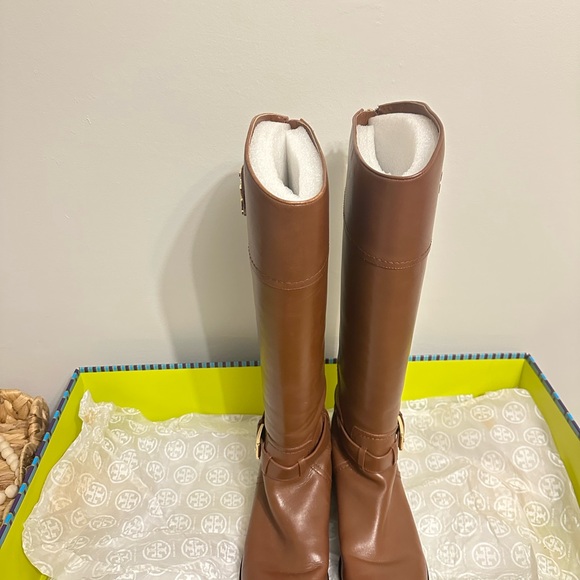 Tory Burch Brown Leather Riding Boots - Picture 4 of 12